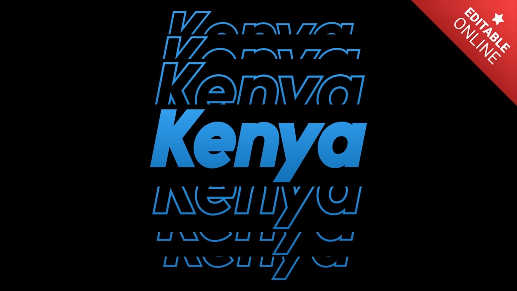 Kenya Modern Stroke Text Effect Generator