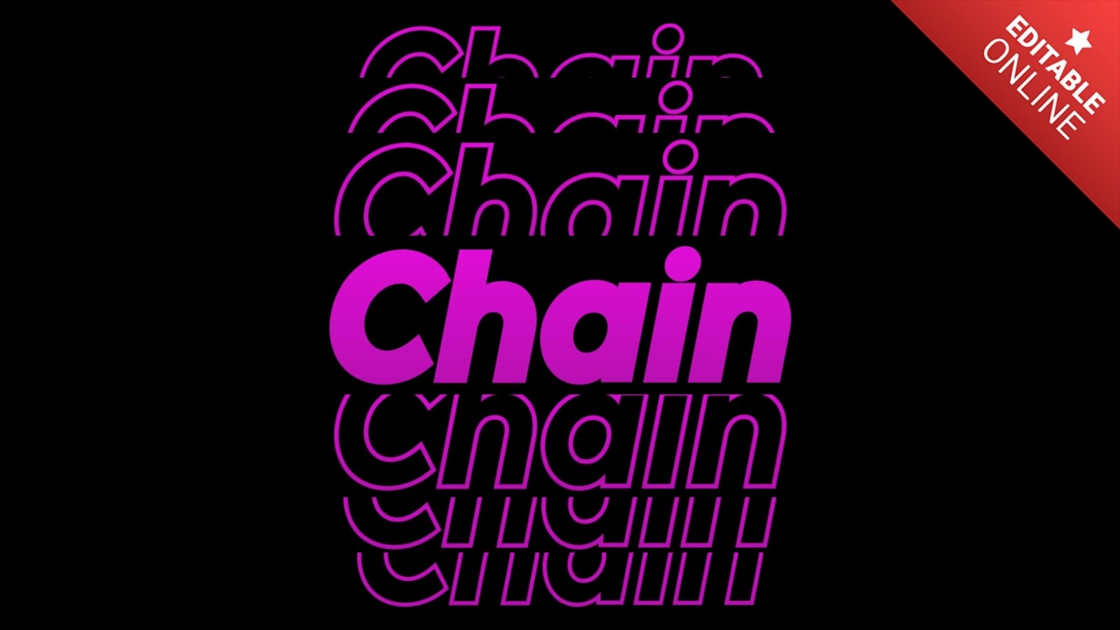 Chain Text Effect Generator