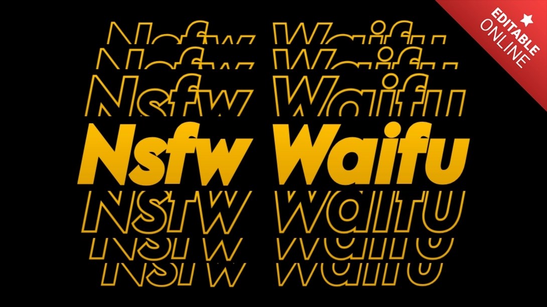 Nsfw Waifu Modern Stroke Text Effect Generator