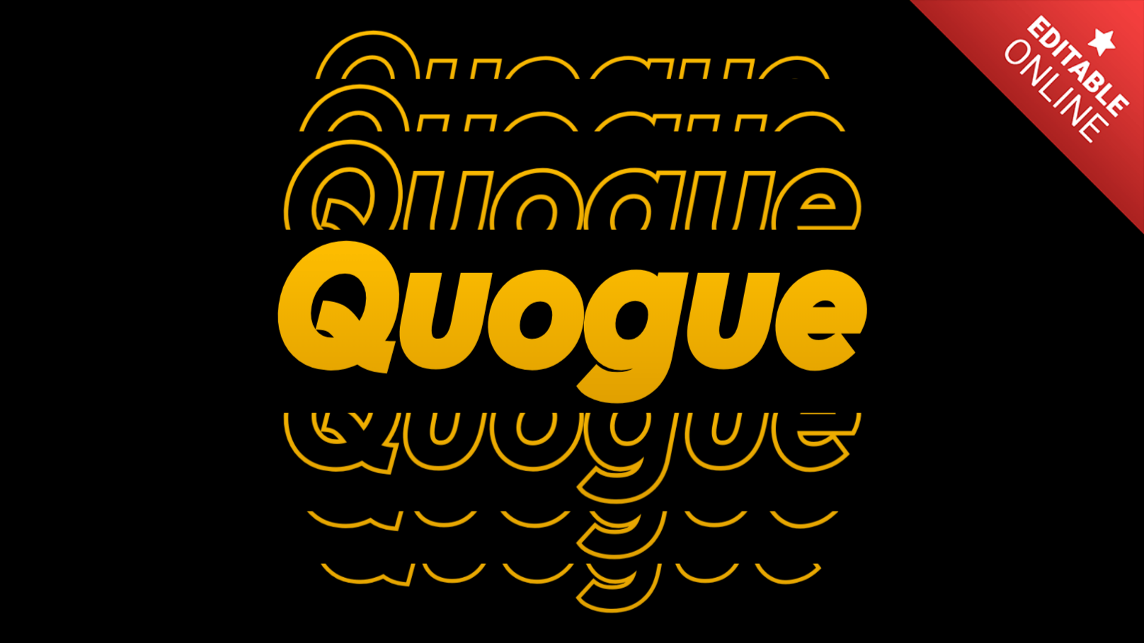 Quogue Modern Stroke Text Effect Generator