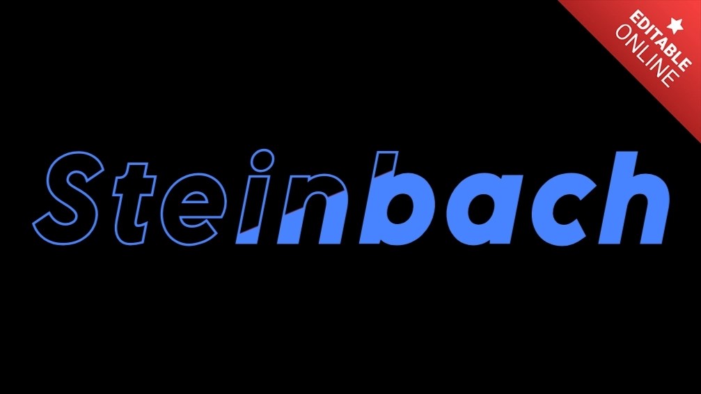Steinbach Efecto Cortado En Azul Generador de Efectos de Texto