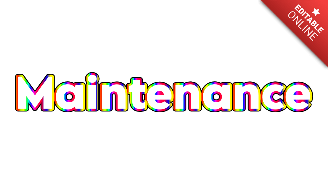 Maintenance Text Effect Generator