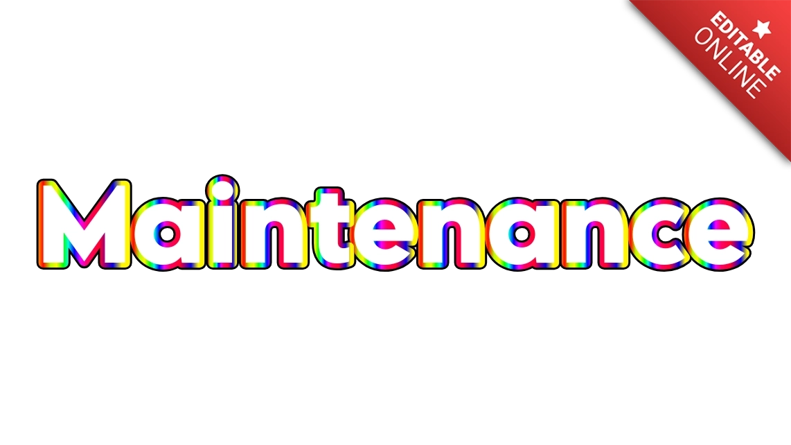 Maintenance Text Effect Generator