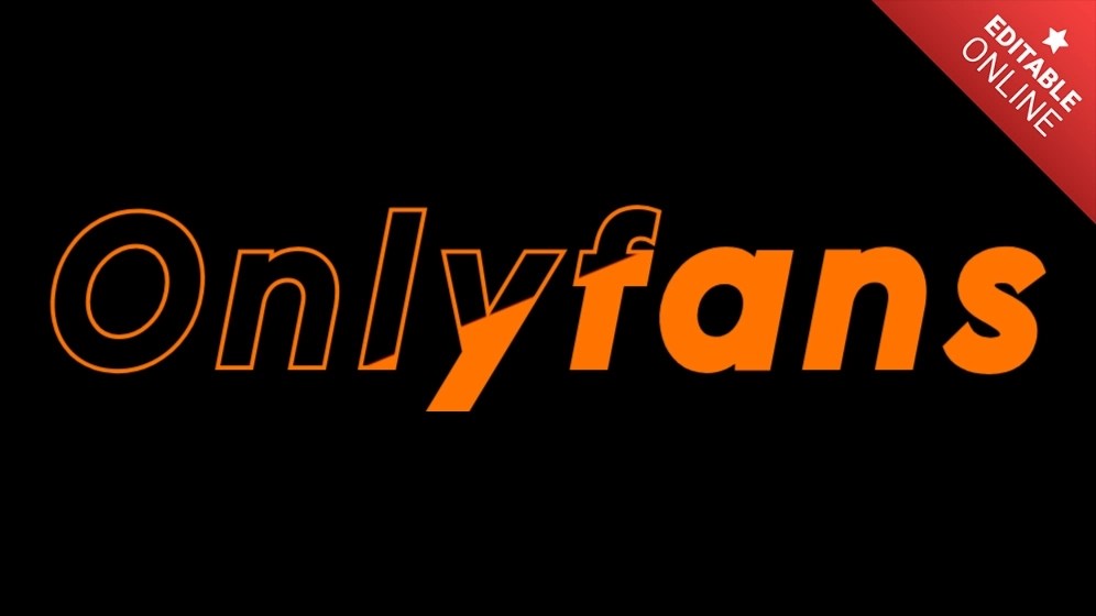 Onlyfans | Efecto Cortado En Naranja | Generador de Efectos de Texto