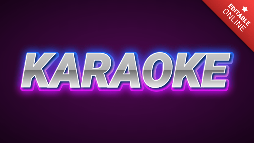KARAOKE 3D Text Effect Generator