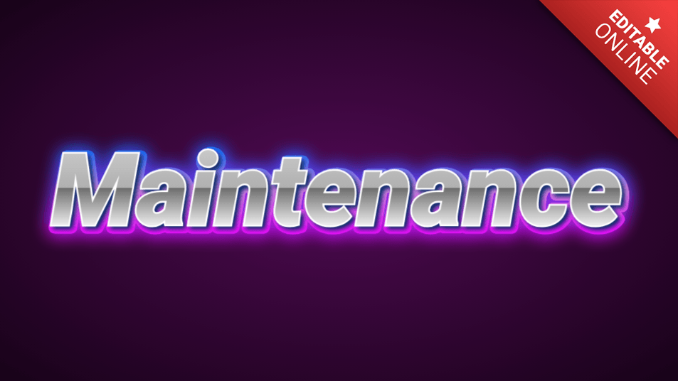 Maintenance Text Effect Generator