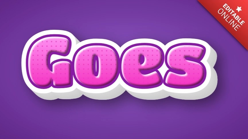 Goes | Soft Pink 3D | Text Effect Generator