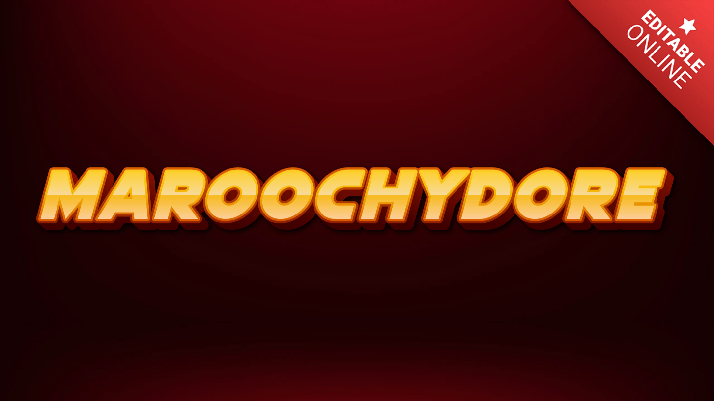 Maroochydore King 3D Text Effect Generator