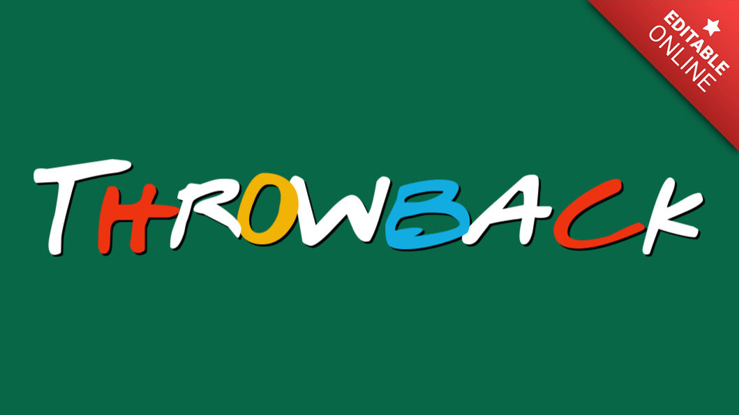 Throwback Friends Text Effect Generator