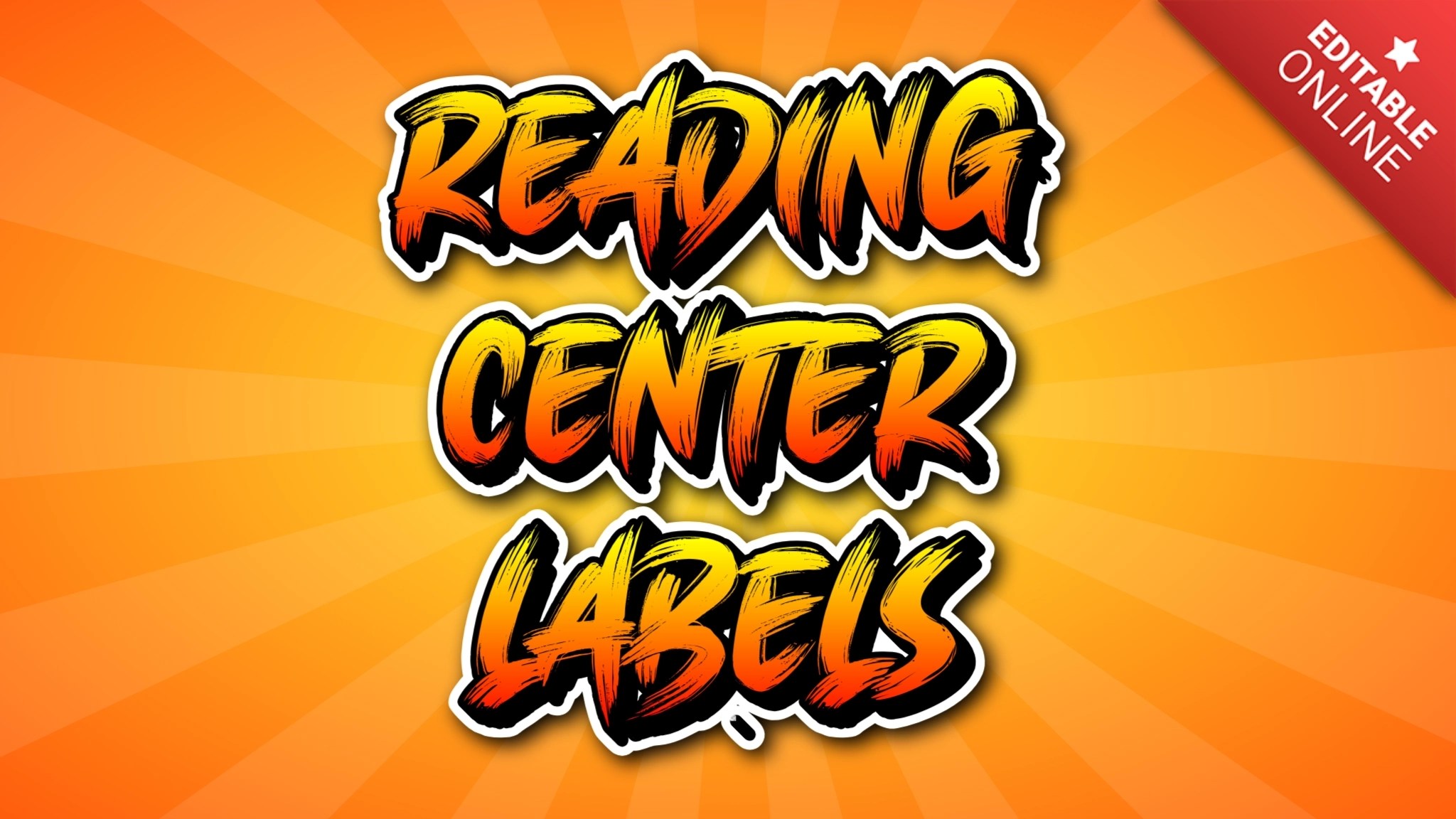 READING CENTER LABELS Text Effect Generator