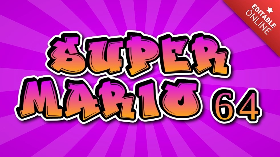 Super Mario 64 Text Effect Generator TextStudio