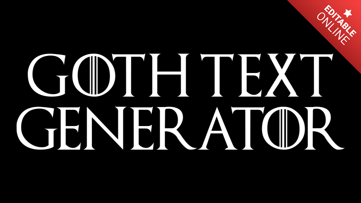 Goth Text Generator Game Of Thrones Font Text Effect Generator