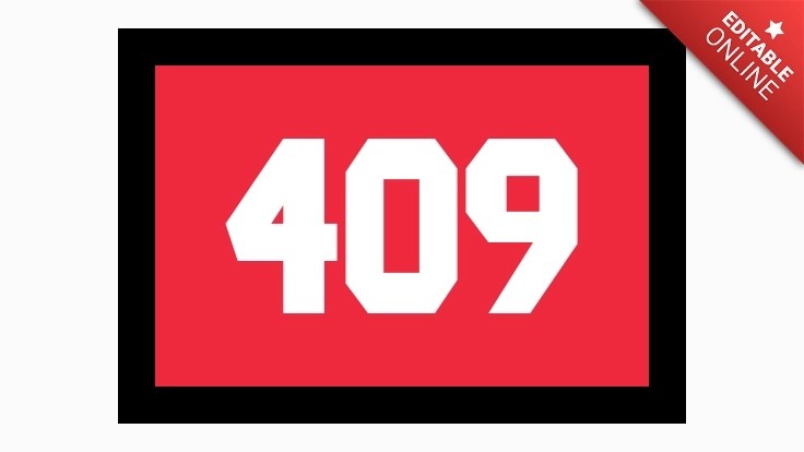 409 | Con Rectángulo Y Contorno Personalizables | Generador de Efectos