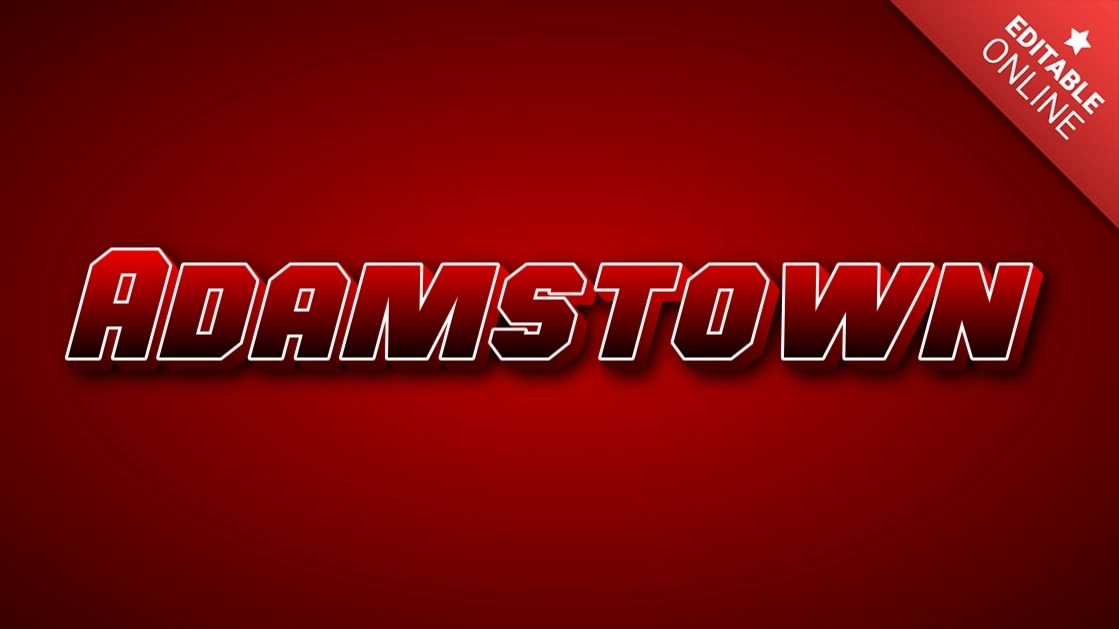 Adamstown Text Effect Generator