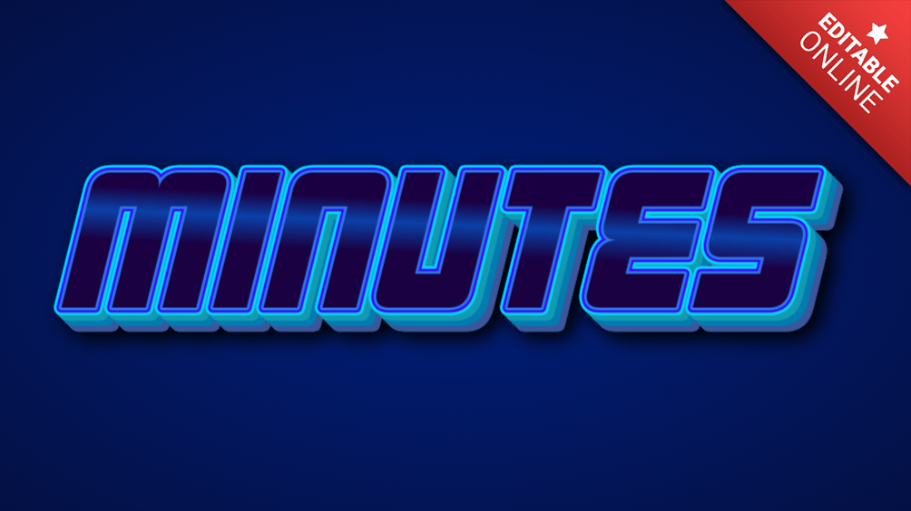 Minutes Text Effect Generator