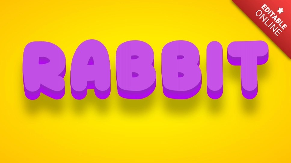 Rabbit Animated Maker Text Effect Generator
