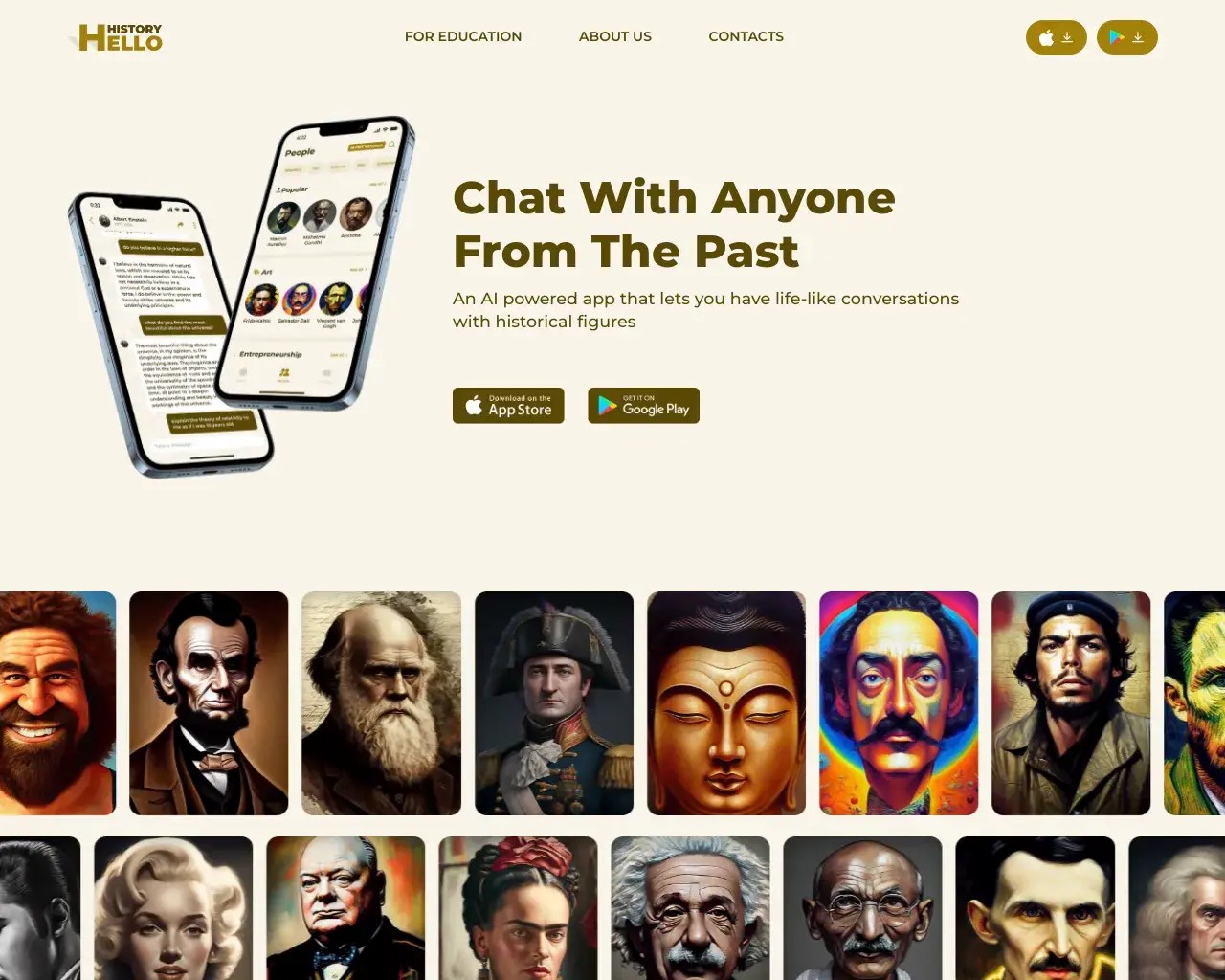 Hello History Hello History Chat With AI Generated Historical