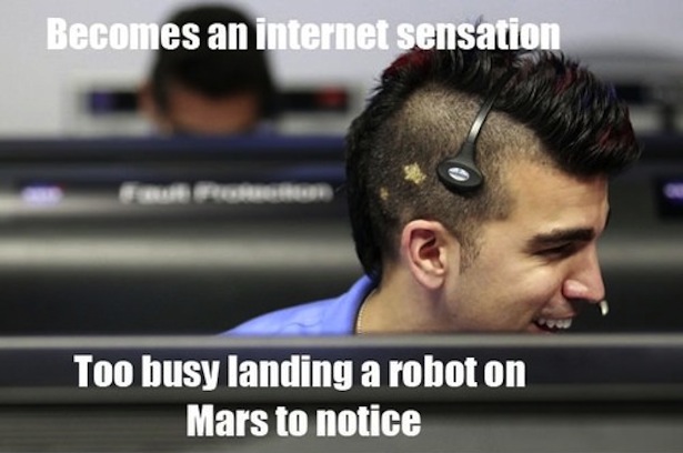 The Curiosity Landing Already Has a Meme NASA's 'Mohawk Guy' The