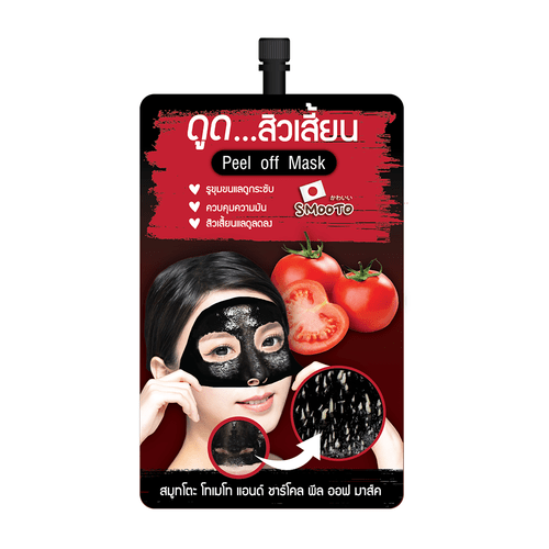 SMOOTO Tomato And Charcoal Peel Off Mask ลด 51 