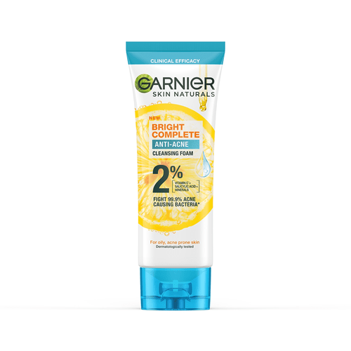 GARNIER Skin Naturals Bright Complete AntiAcne Cleansing Foam ลด 0 
