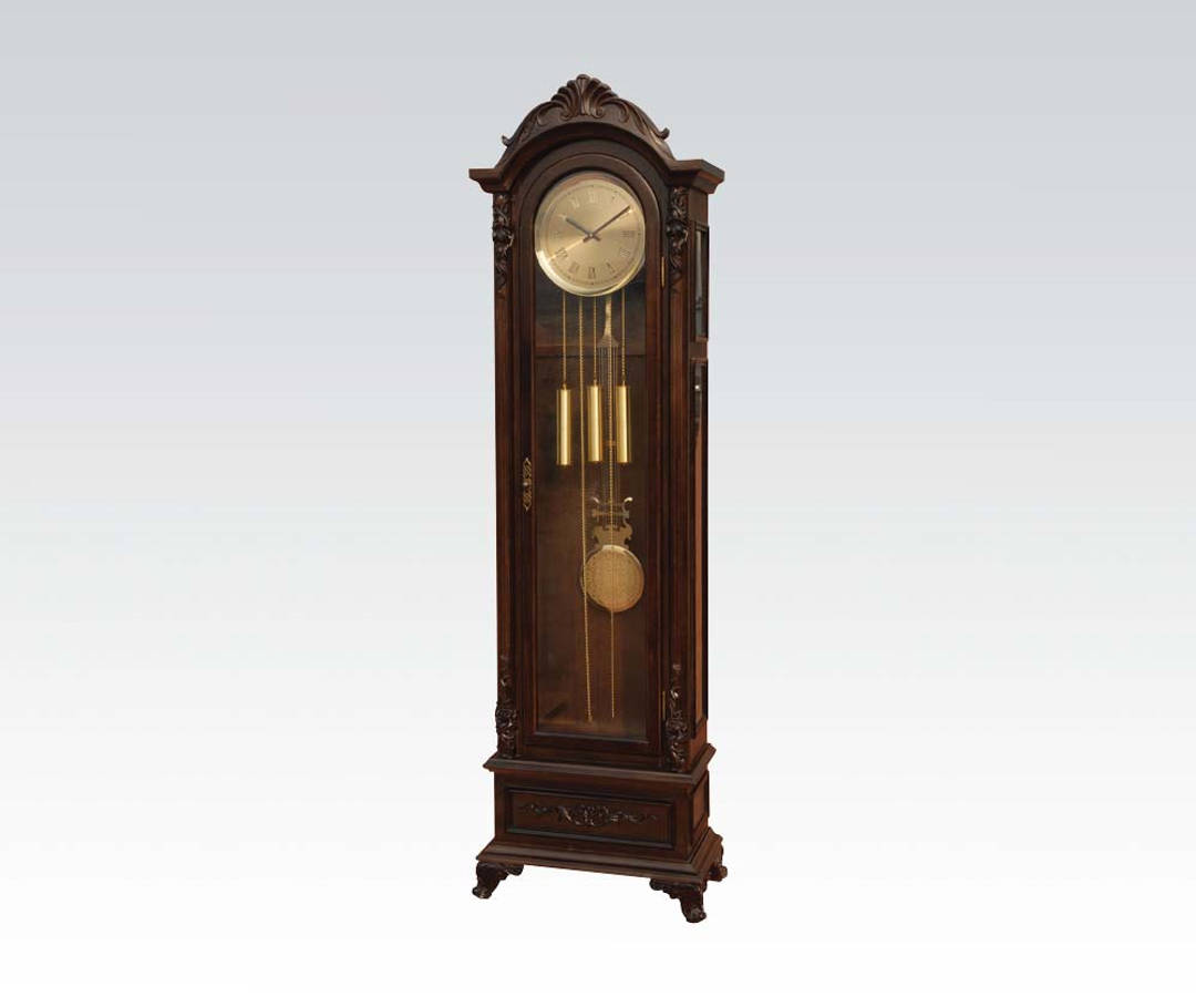 Acme Furniture Bengali Dark Walnut Grandfather Clock The Classy Home