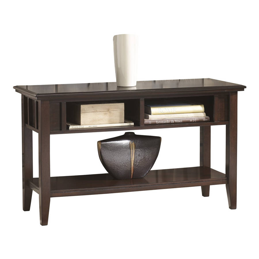 Ashley Furniture Logan Dark Brown Sofa Console Table The Classy Home