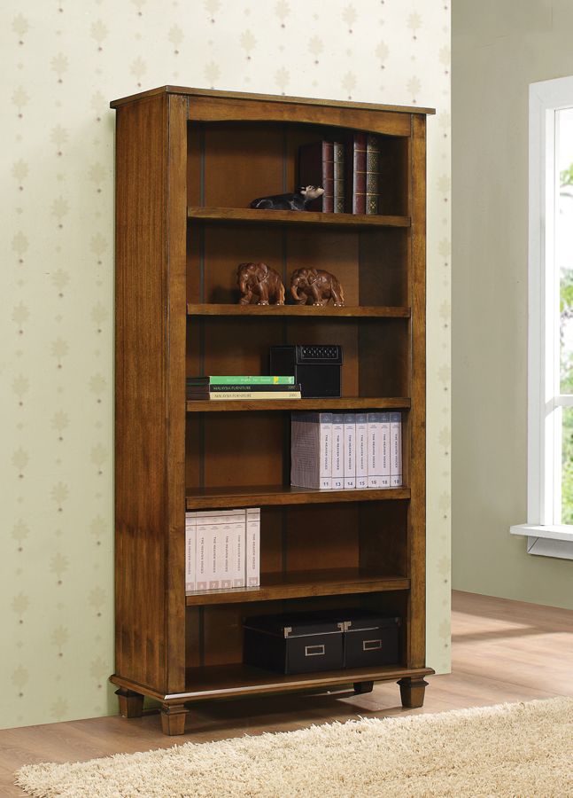 Warm Brown Wood Fixed Shelves Media Tower The Classy Home
