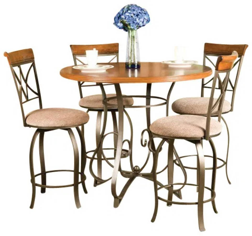 Powell Furniture Hamilton Round 5pc Counter Height Set The Classy Home