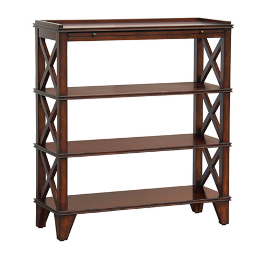 Madison Modern Brown Wood Shelves Accent Table The Classy Home