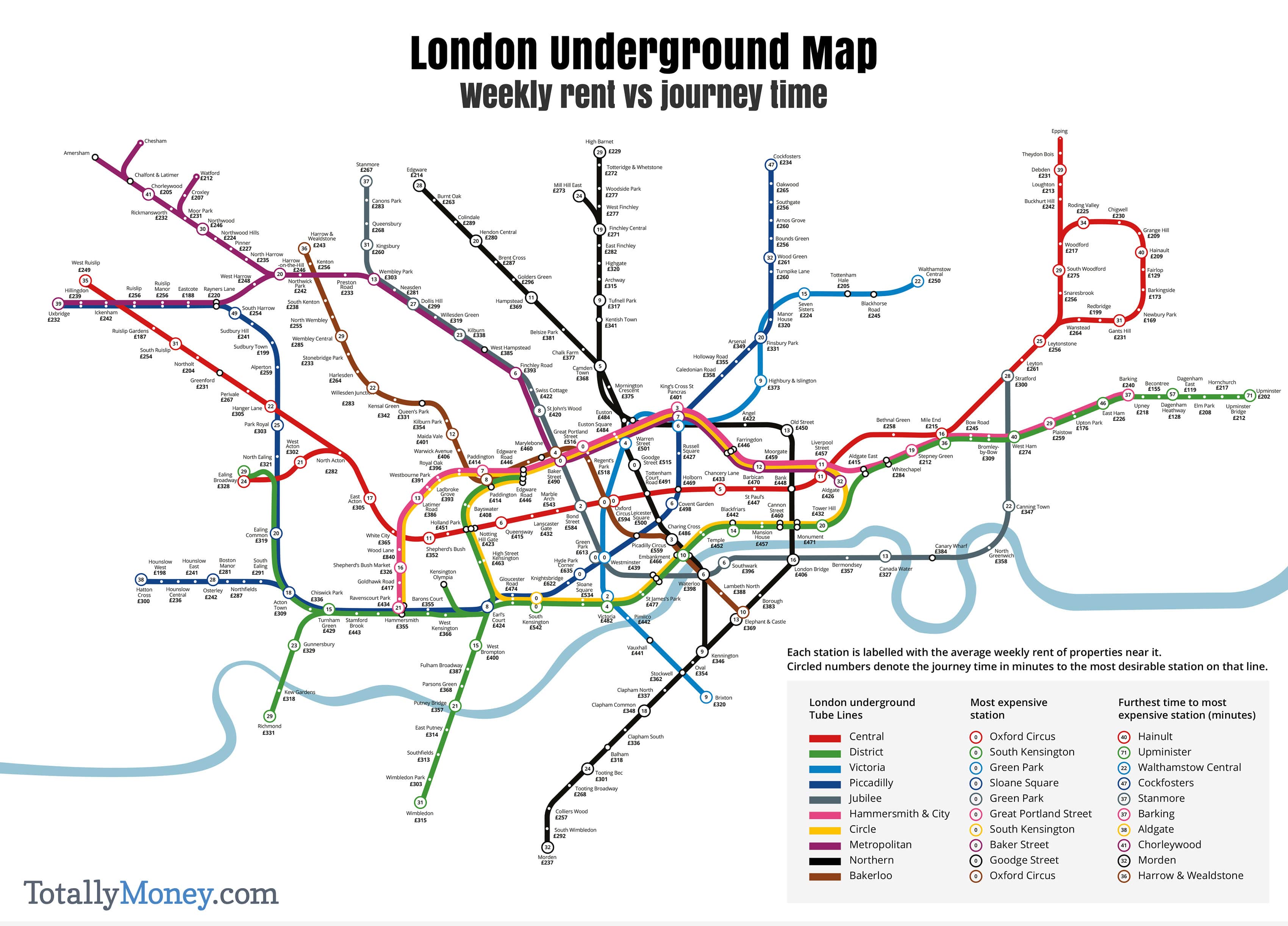 This Tube Map Shows You How Much Money You're Wasting For An Easier Commute