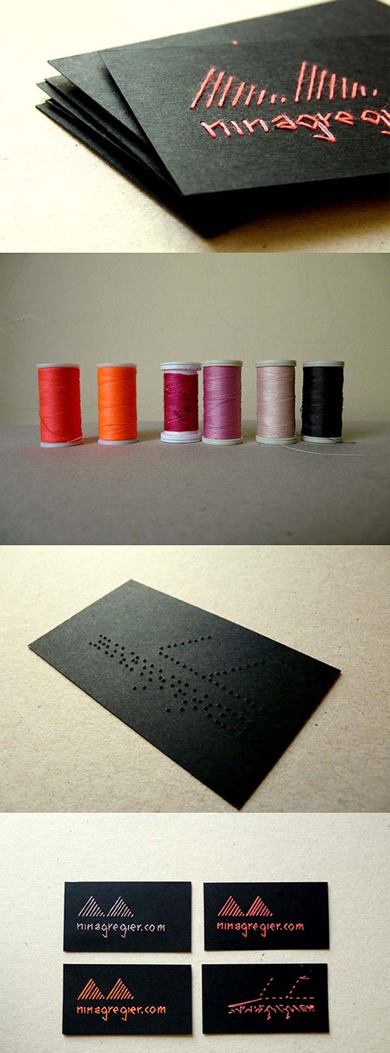 Handmade Thread Card The Design Inspiration Business Cards The