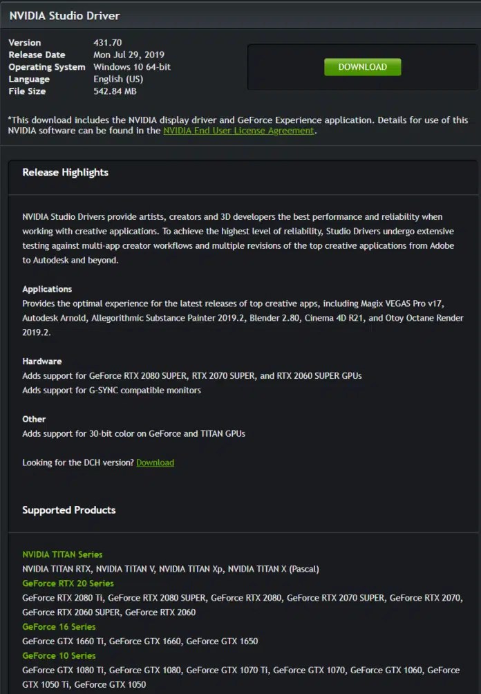 NVIDIA Studio Driver vs. GeForce Game Ready Driver Performance