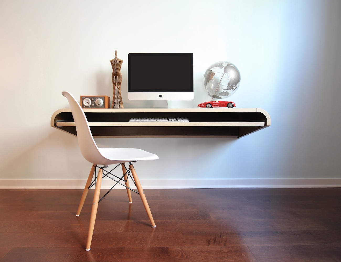Minimal Float Wall Desk by Orange22 Multi Use Workstation or Display