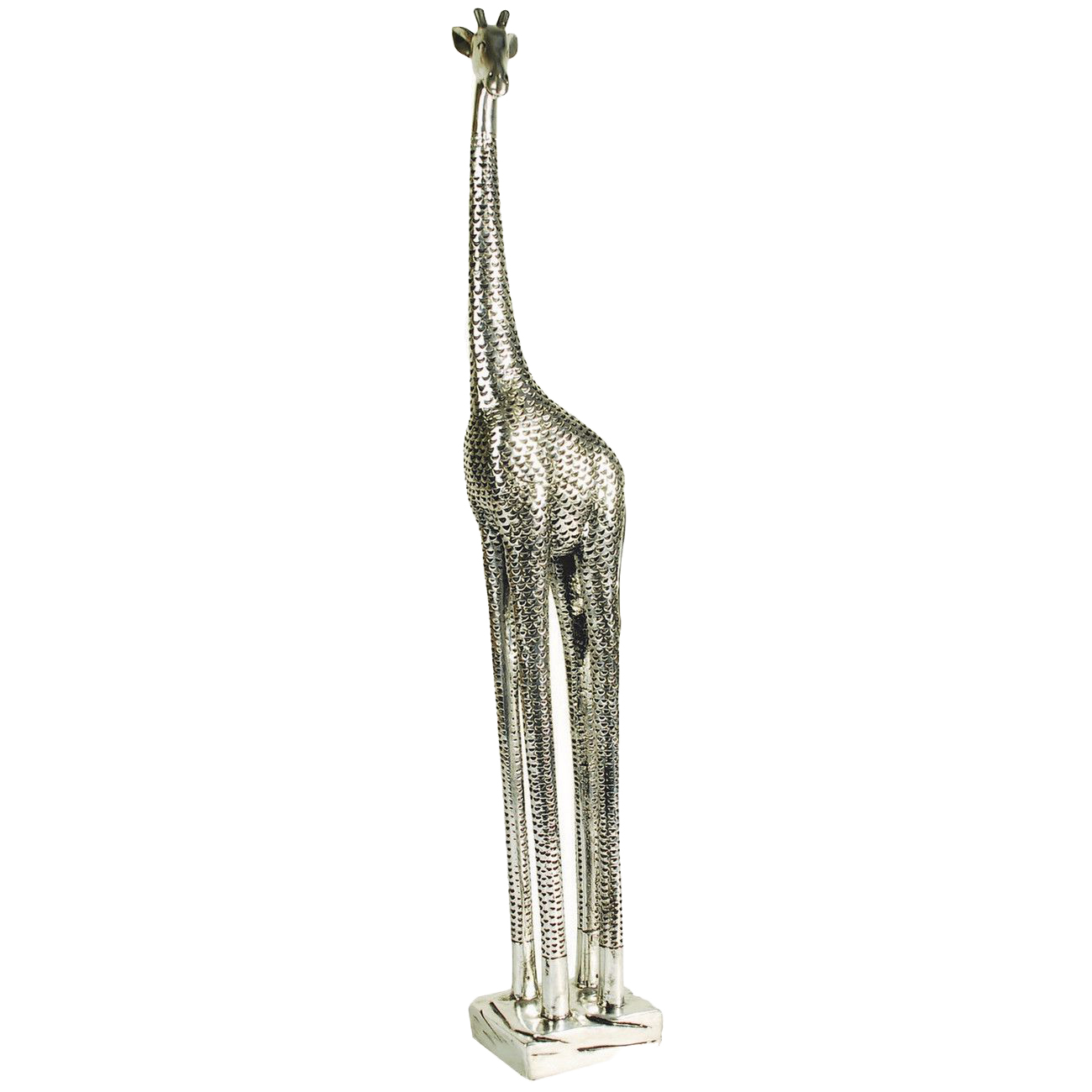 Silver Giraffe Sculpture, Large