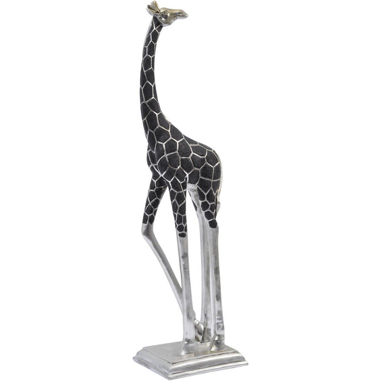 Giant Giraffe Sculpture, with its head looking back