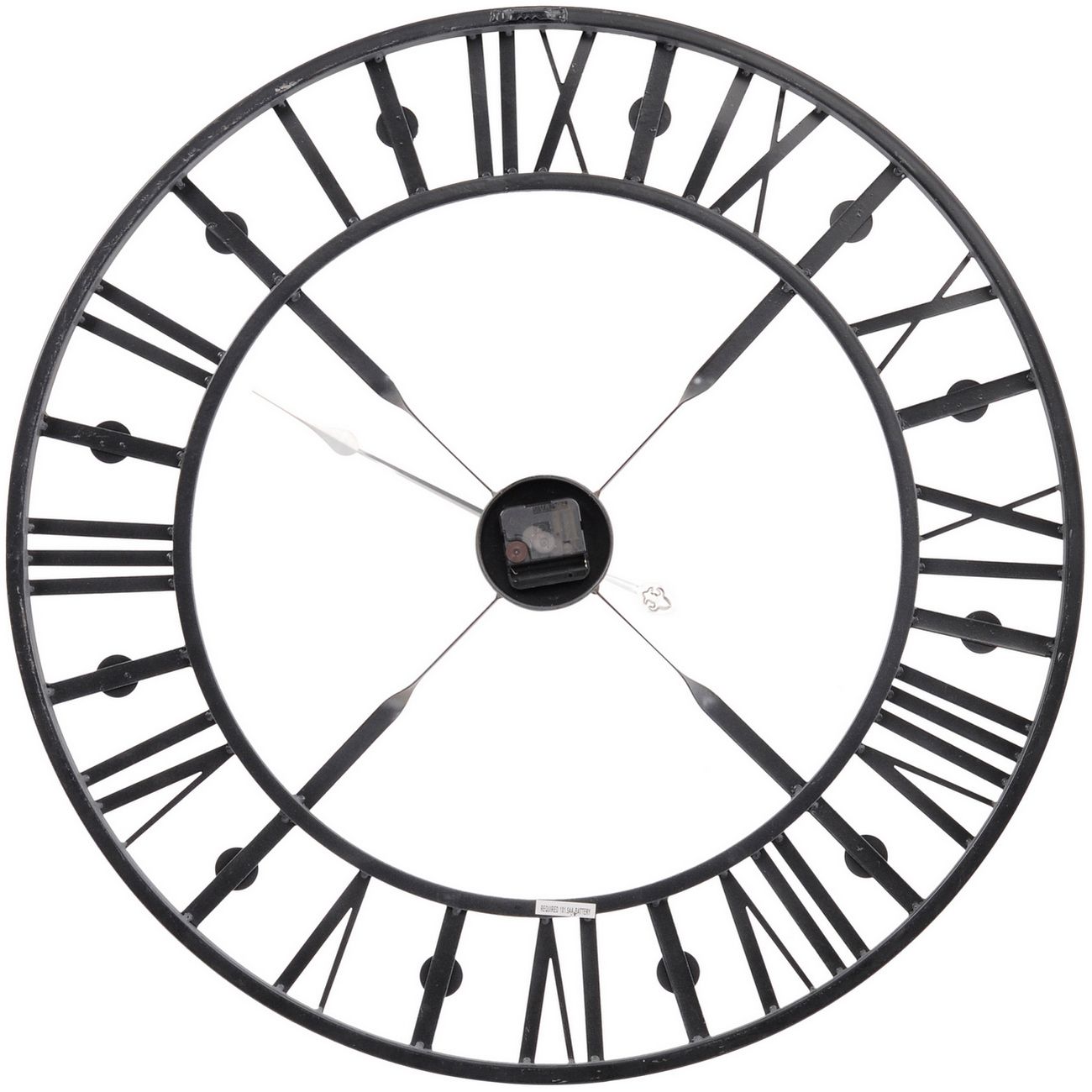 Grey Skeleton Wall Clock