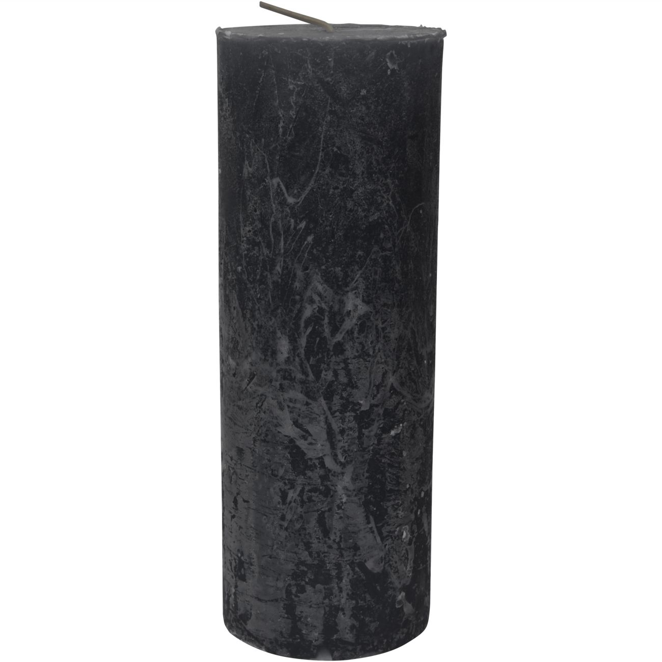 Dark Grey Rustica Pillar Candle 7x19cm