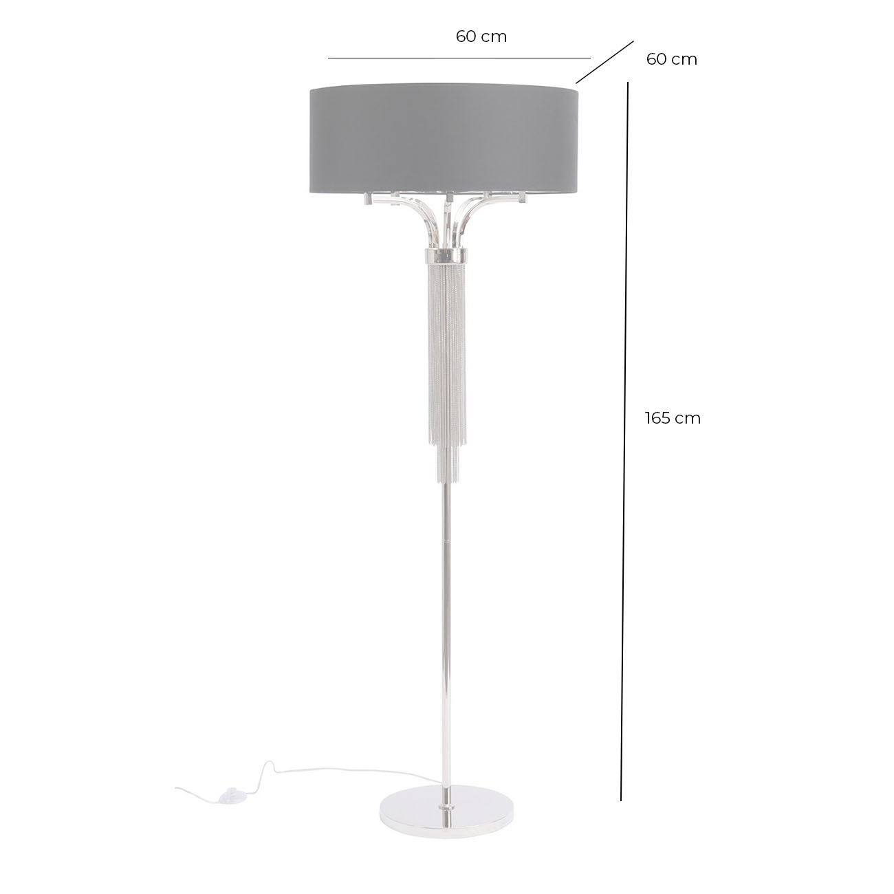 Langan Floor Lamp with Black Shade