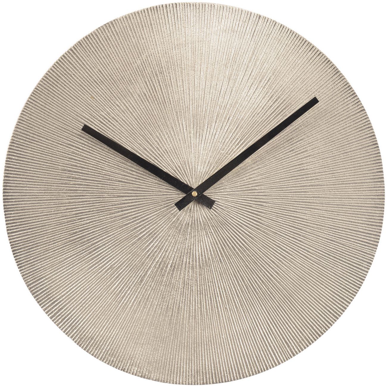 Antique Silver Starburst Aluminium Wall Clock The Libra Company