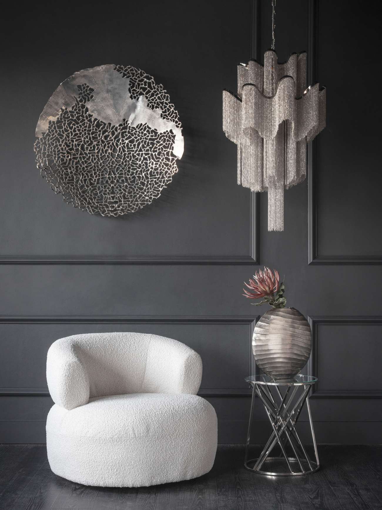 Apo Silver Coral Wall Sculpture Libra Interiors