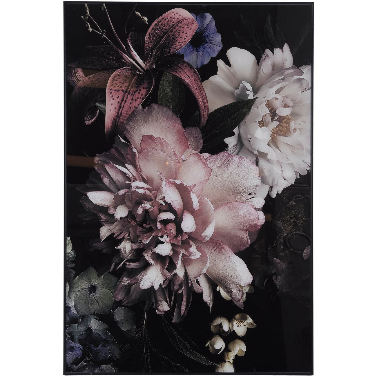 Floral Glass Wall Art 80x120cm The Libra Company