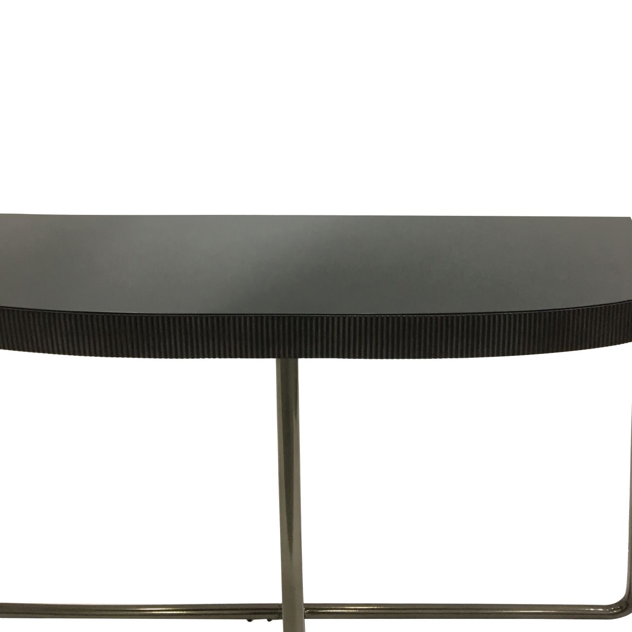 Knightsbridge Half Moon Black Tinted Glass Console Table Libra
