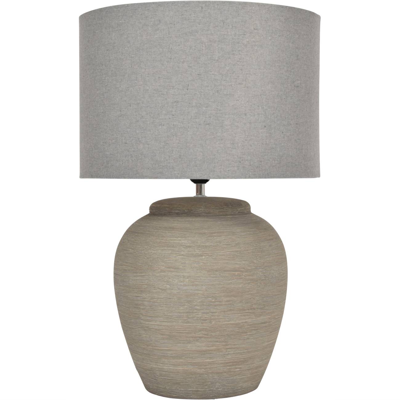 Baslow Etched Grey Small Ceramic Table Lamp Libra