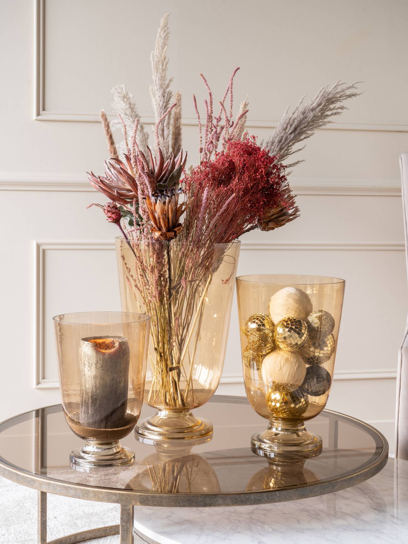 Grace Large Table Hurricane Amber Libra