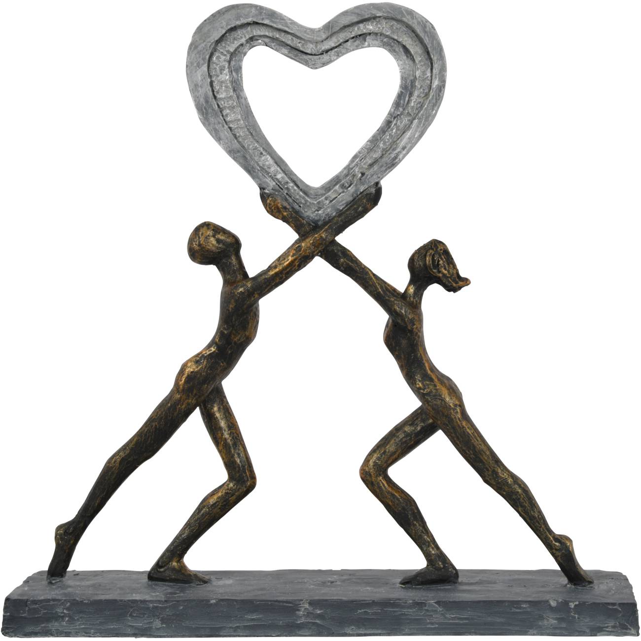 Uplifting Love Couple with Heart Sculpture Libra