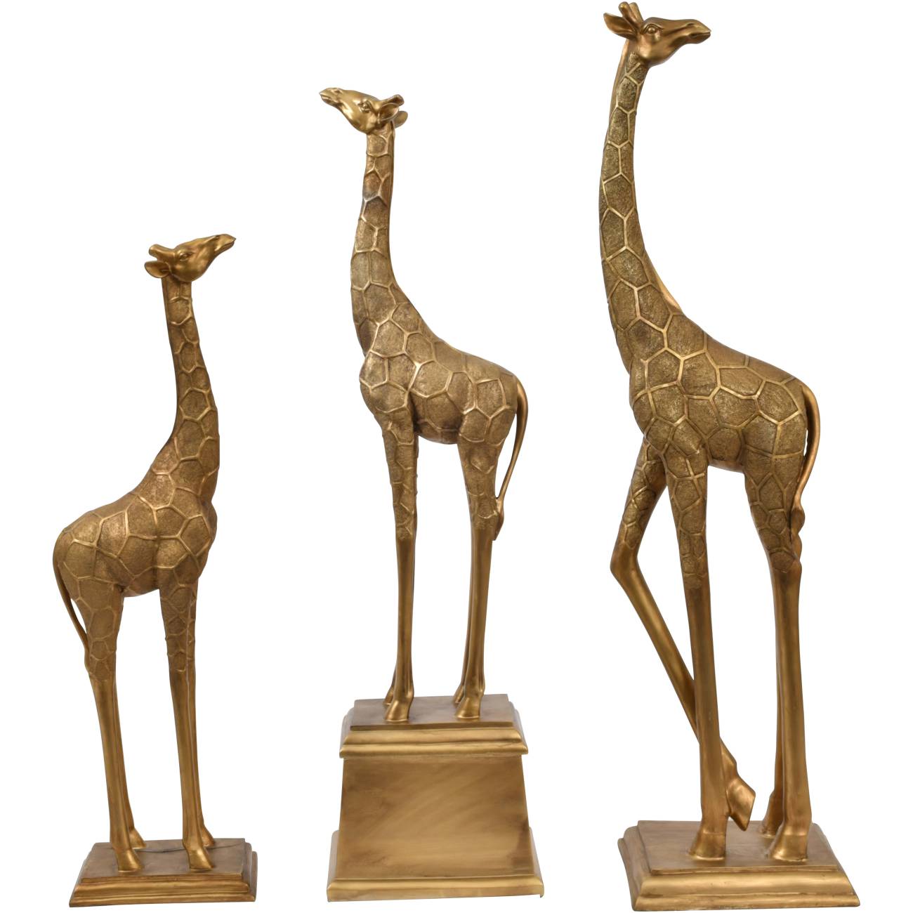 Giant Giraffe Gold Sculpture Head Forward Sculpture Libra