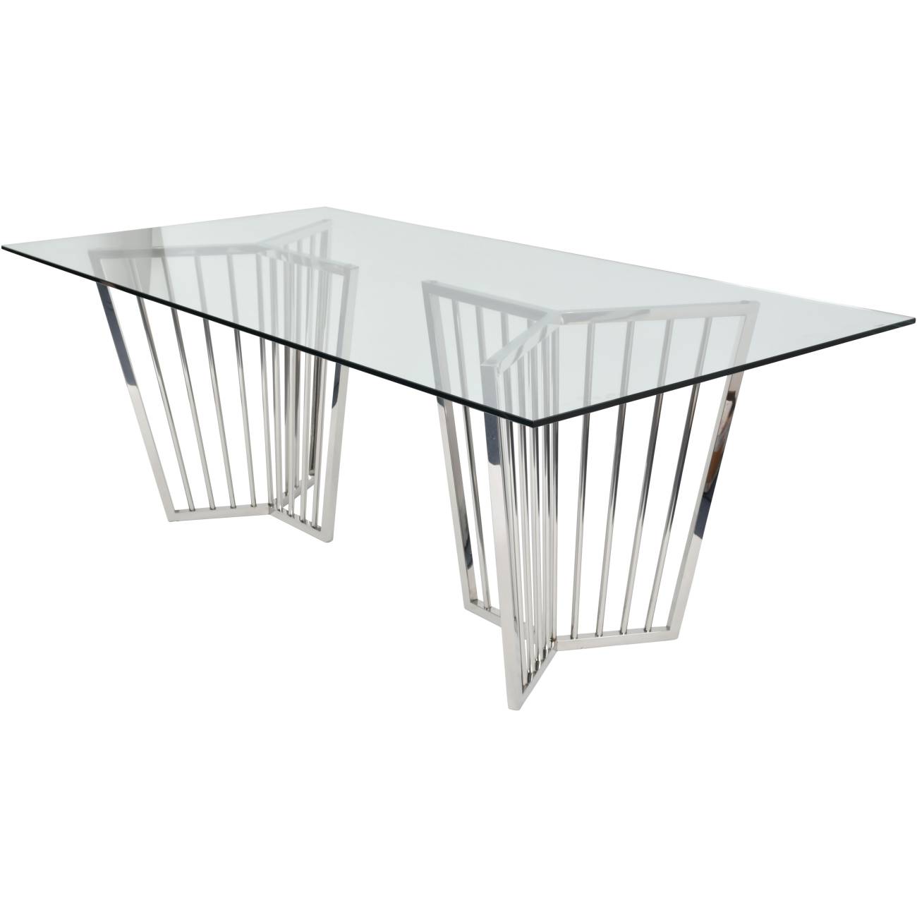Abington Stainless Steel Frame Dining Table 200cm Libra