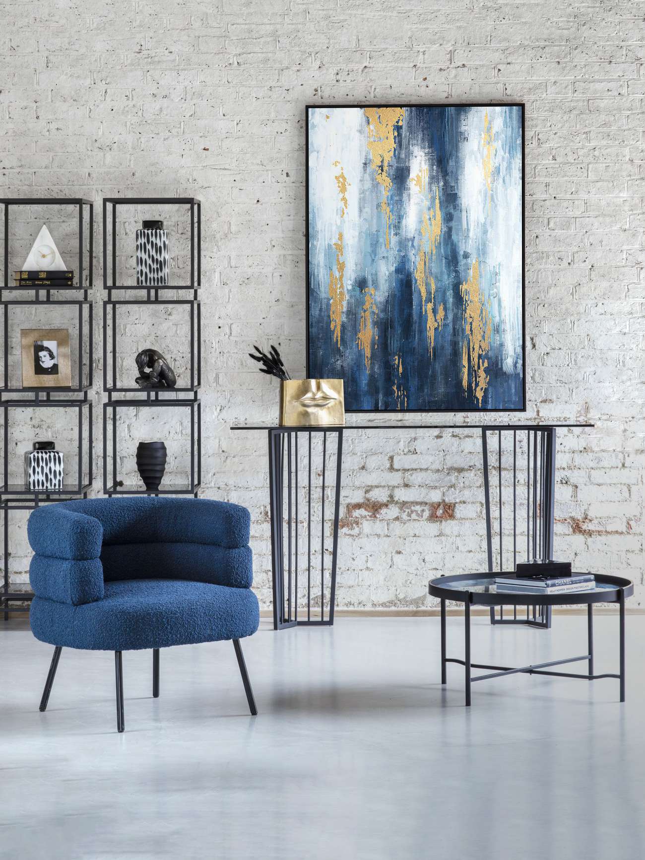 Abington Black Frame Console Table Libra