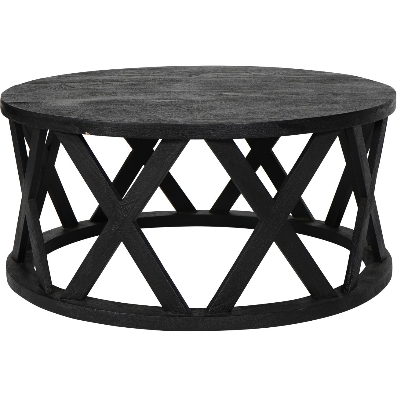 Cali Solid Wooden Coffee Table in Black The Libra Company