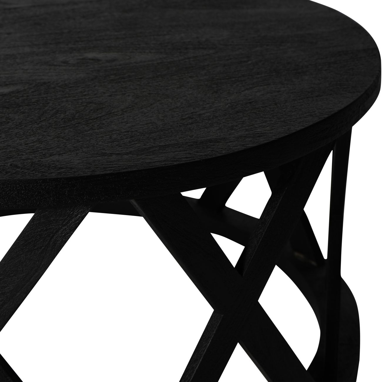 Cali Solid Wooden Coffee Table in Black The Libra Company